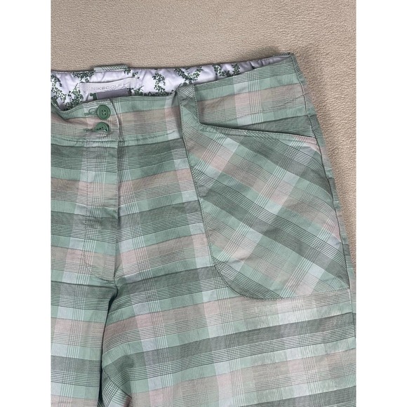 Nike Golf Womes M Capri Pants Multicolor Plaid Pockets Zipper‎ Fly Regular Fit - Picture 2 of 13